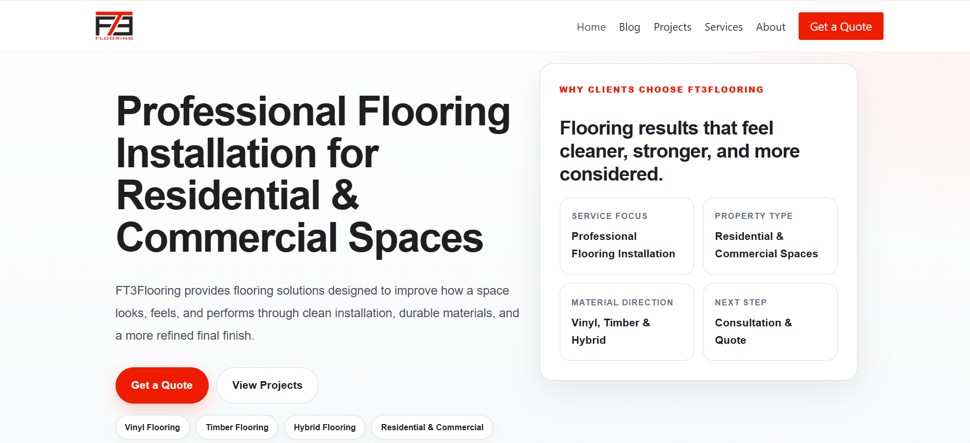 FT3Flooring – Website Jasa Pemasangan Lantai Profesional di Australia